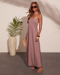 Bahama Bliss Abstract Print Maxi Dress