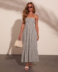 Meadowlark Morning Printed Gingham Maxi Dress