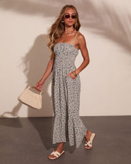 Meadowlark Morning Printed Gingham Maxi Dress