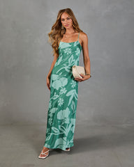 Seaside Garden Slip Floral Maxi Dress