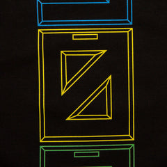 909 Colour Vertical Front Print - Tshirt - Black