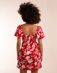 Ring Detail Milkmaid Mini Dress