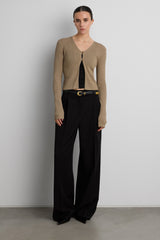 CROPPED LONG SLEEVE CARDIGAN