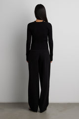 LAYERED EFFECT HALTER CARDIGAN