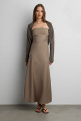 DRAPED RIBBED KNIT BOLERO