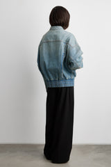 DENIM MOTO BOMBER JACKET