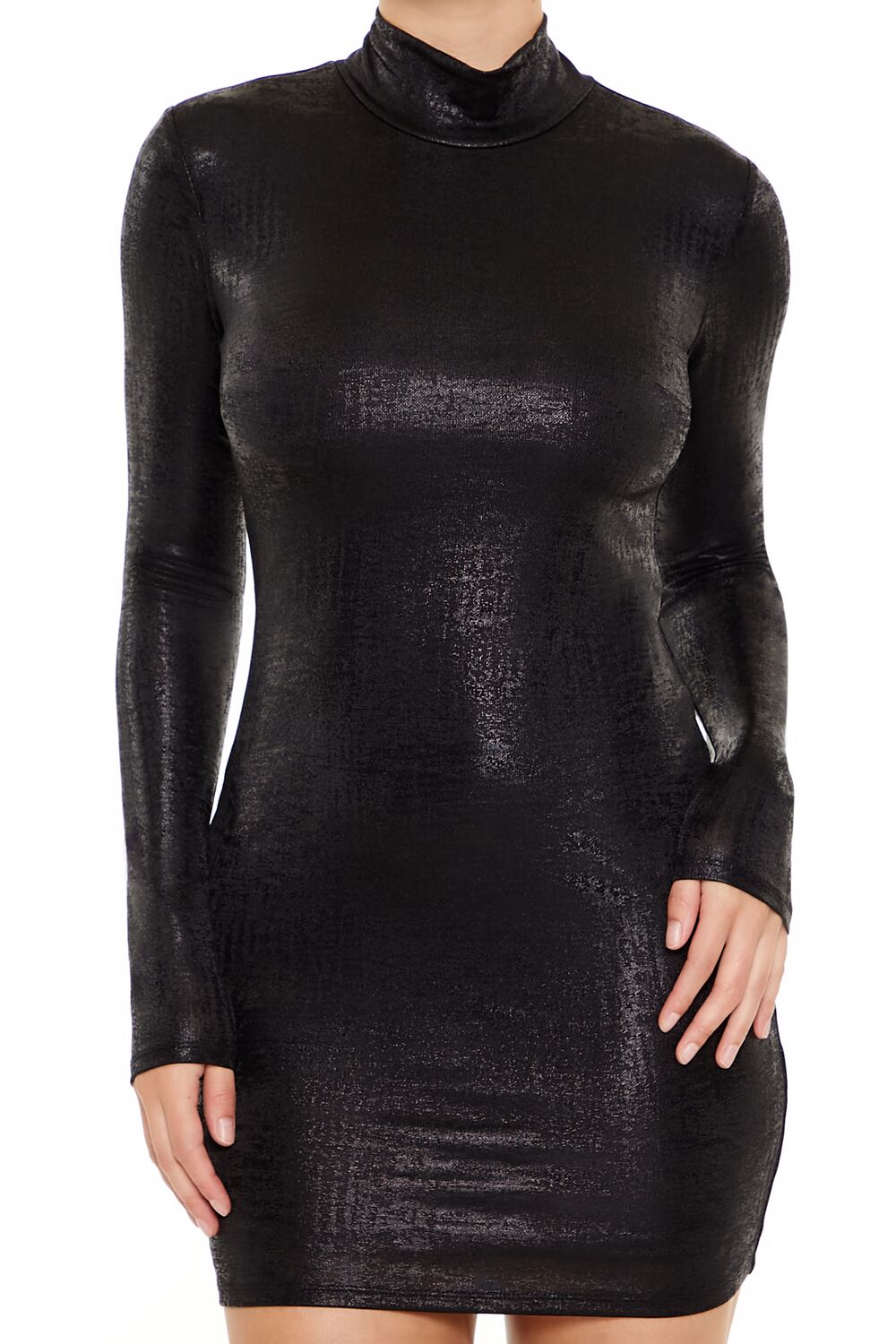 Mock Neck Mini Dress