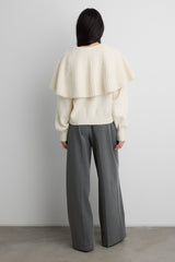 CHUNKY RIBBED CAPE SWEATER SET