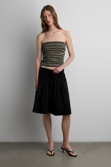 PLEATED WIDE LEG CULLOTE SHORT