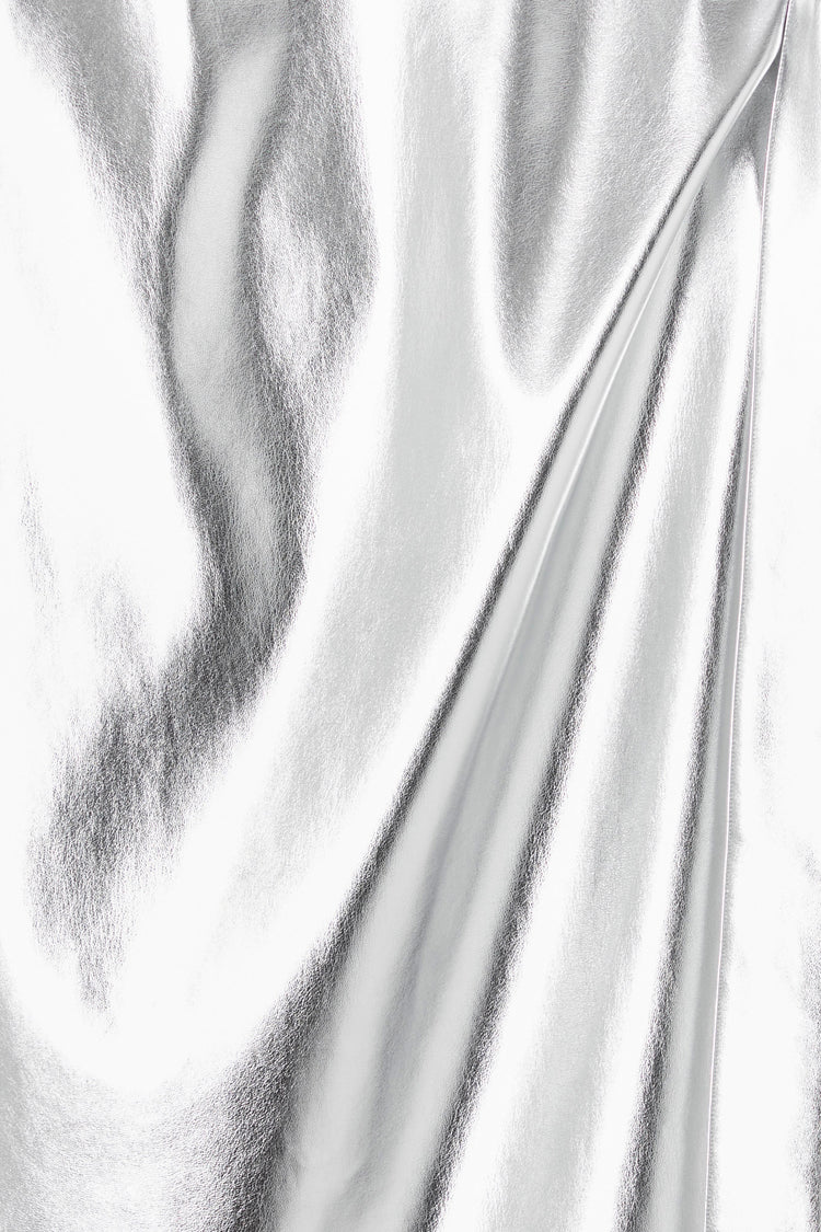 Silver Vegan Leather Jaspre Skirt