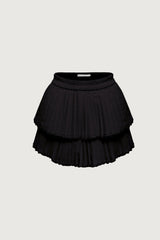 PLEATED TIERED MINI SKORT