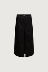 RAW HEM MIDI SKIRT