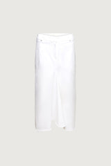 RAW HEM MIDI SKIRT
