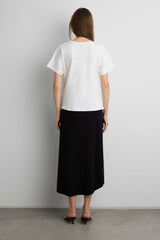 ASYMMETRICAL MIDI SKIRT