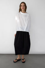 PINTUCKED MAXI SKIRT