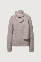 RIBBED SWEATER WITH SCARF