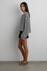 CROPPED STRIPED LONG SLEEVE TSHIRT