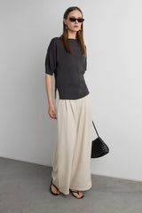 KNIT BOAT NECK SWEATER