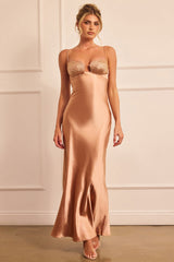 Aurora Crystal Maxi Dress - Copper