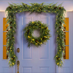 H Potter - Faux Hawthorne Evergreen Garland