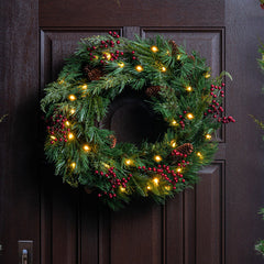 H Potter - Sierra Evergreen Wreath 24" Wreath