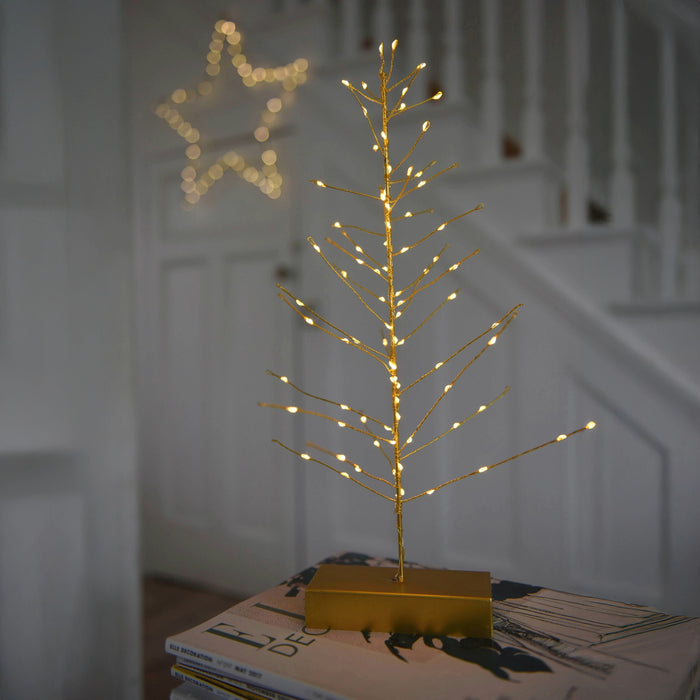 H Potter Festive 16" Tree Light – Gold Table Decoration