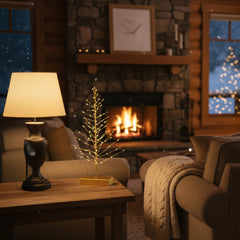 H Potter Festive 16" Tree Light – Gold Table Decoration
