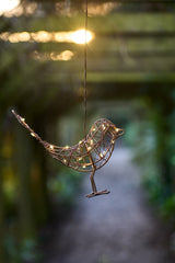 h potter hanging solstice sparrow single led lit bird