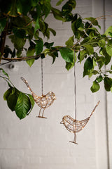 h potter hanging solstice sparrows set of 2 metal led art