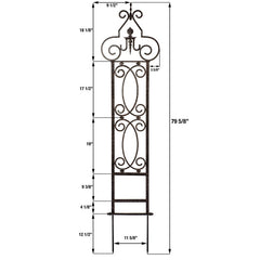 Dimension diagram—H Potter vertical trellis height/width for patio, deck, porch, or garden bed