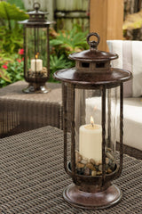 H Potter Lantern - 19" Decorative Hurricane Candle Holder Indoor Outdoor