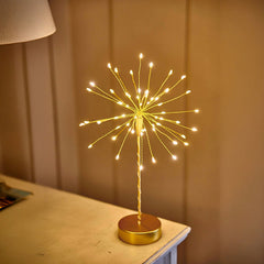 H Potter Mini Starlight Table Light – Gold 60-LED Battery Ornament with Timer