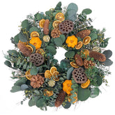 H Potter Preserved Fall Wreath – Autumn Orchard 20 Inch on white