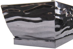 H Potter Rectangular Planter Flower Pot Indoor Outdoor Window Box Black Nickel Finish