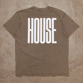 Higher House Back Print - Oversized Tshirt - Sand Acid Wash