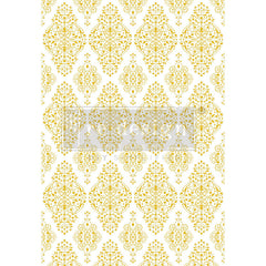 Kacha Gold Damask Redesign with Prima Decor Transfers