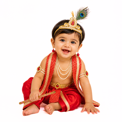 Krishna Dress for Baby Boy Kids Set of 10 Little Krishna Ji Kanha Janmasthmi Costume for Kids