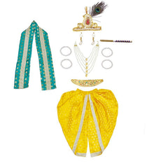 Krishna Dress for Baby Boy Kids Set of 10 Little Krishna Ji Kanha Janmasthmi Costume for Kids