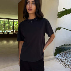 Black Studded T-Shirt