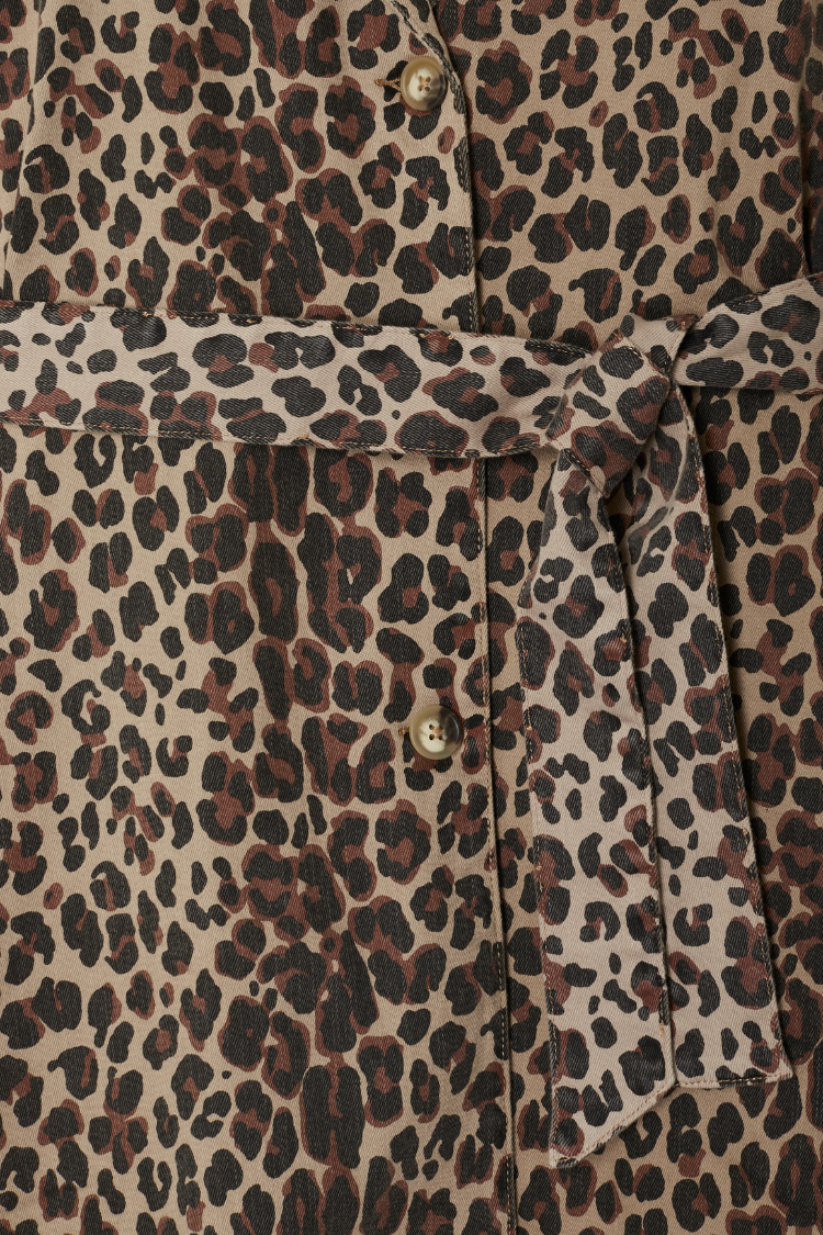 Lucia Leopard Denim 55 Coat Petite