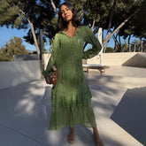 Green Jacquard Harmony Dress