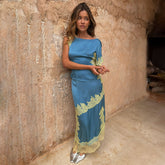 Blue and Lemon Millie Skirt