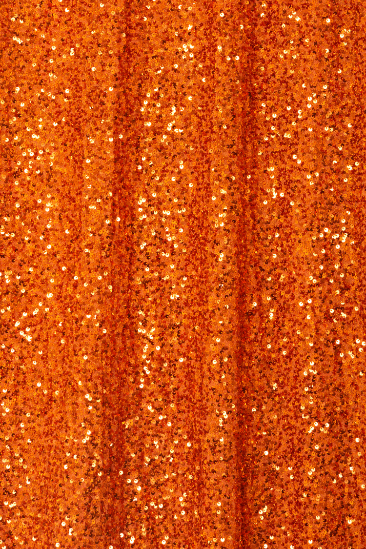 Orange Sequin Dorris Skirt