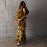 Gold Fringe Dress