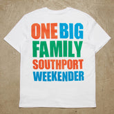 One Big Family Back Print - Tshirt - White