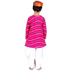 Rajasthani Dress For Boys Kids Indian States & Folk Dance Costume (IMC45006-MAGENTA)