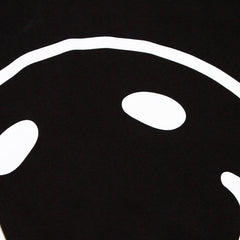 Side Smiley Back - Pullover Hood - Black