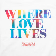 Where Love Lives Front Print - Tshirt - White