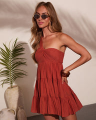 Santina Tiered One Shoulder Mini Dress