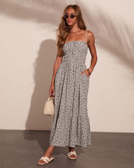 Meadowlark Morning Printed Gingham Maxi Dress